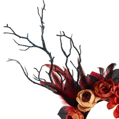 Gotik Halloween Karneval Kostüm Zubehör Halloween Blume Feder Haarschmuck