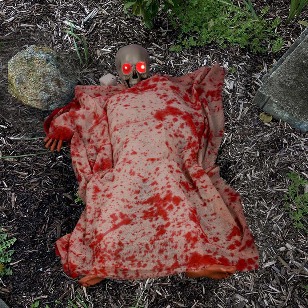 Halloween Horror Voice Controlled Corpse Ghost House Scene Layout Falsche menschliche Körper Requisiten
