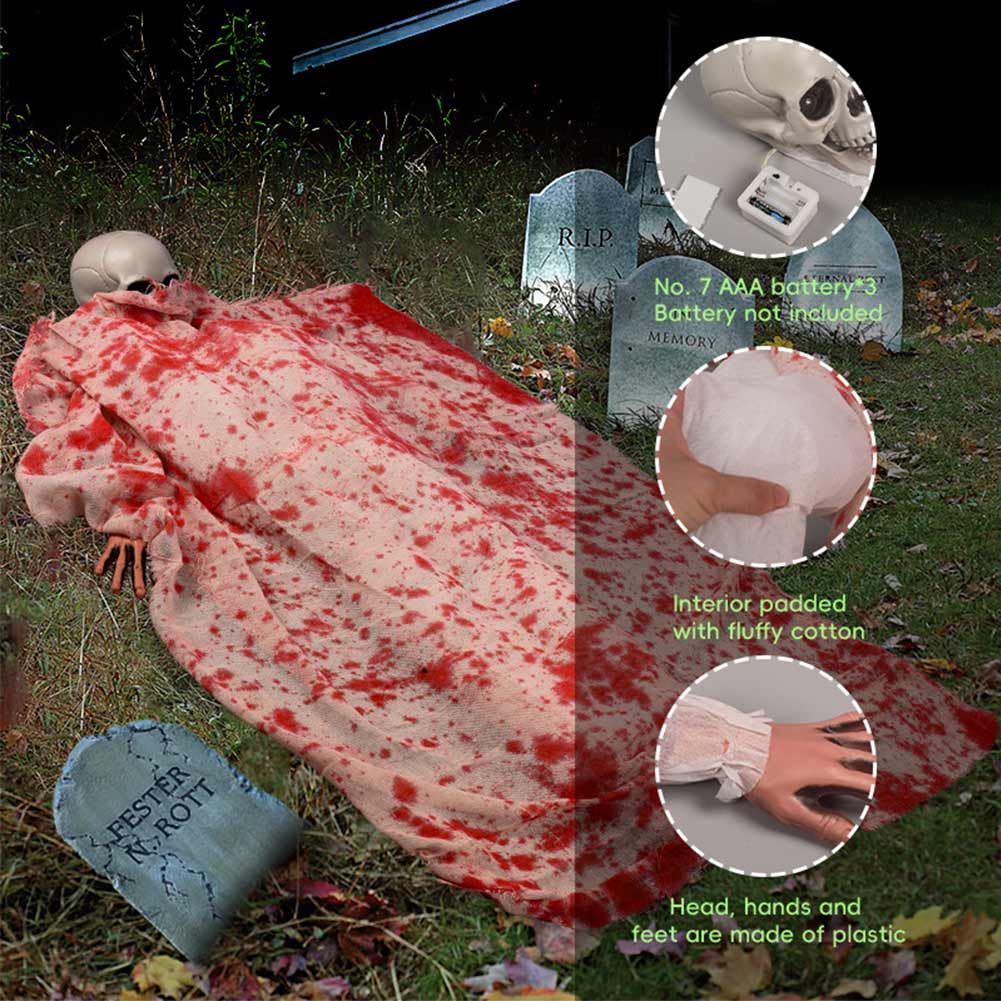 Halloween Horror Voice Controlled Corpse Ghost House Scene Layout Falsche menschliche Körper Requisiten