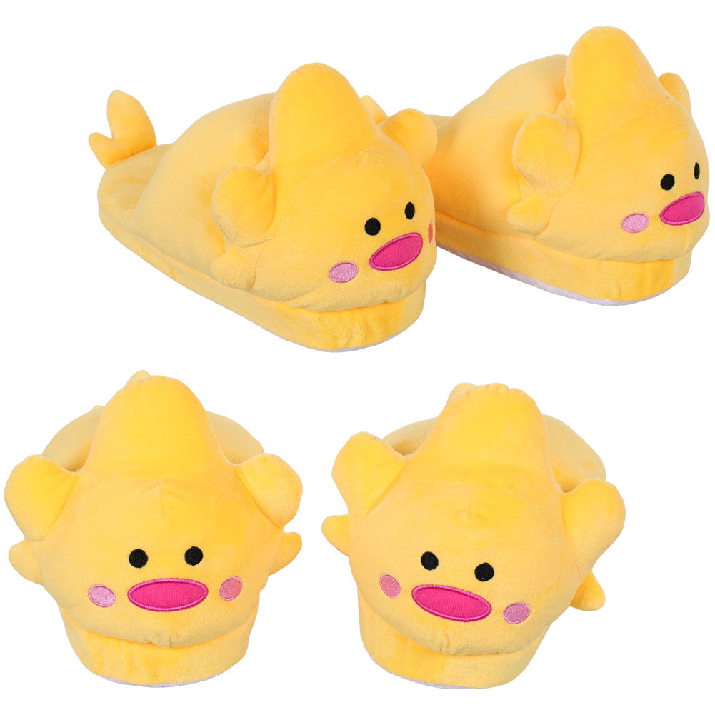 Hazbin Hotel Luzifer Cosplay Schuhe Halloween Karneval Zubehör Gelb Ente Hausschuhe