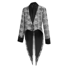 Herren Cosplay Kostüm Halloween Karneval Party Anzug Mittelalter Retro Punk Mantel Frack