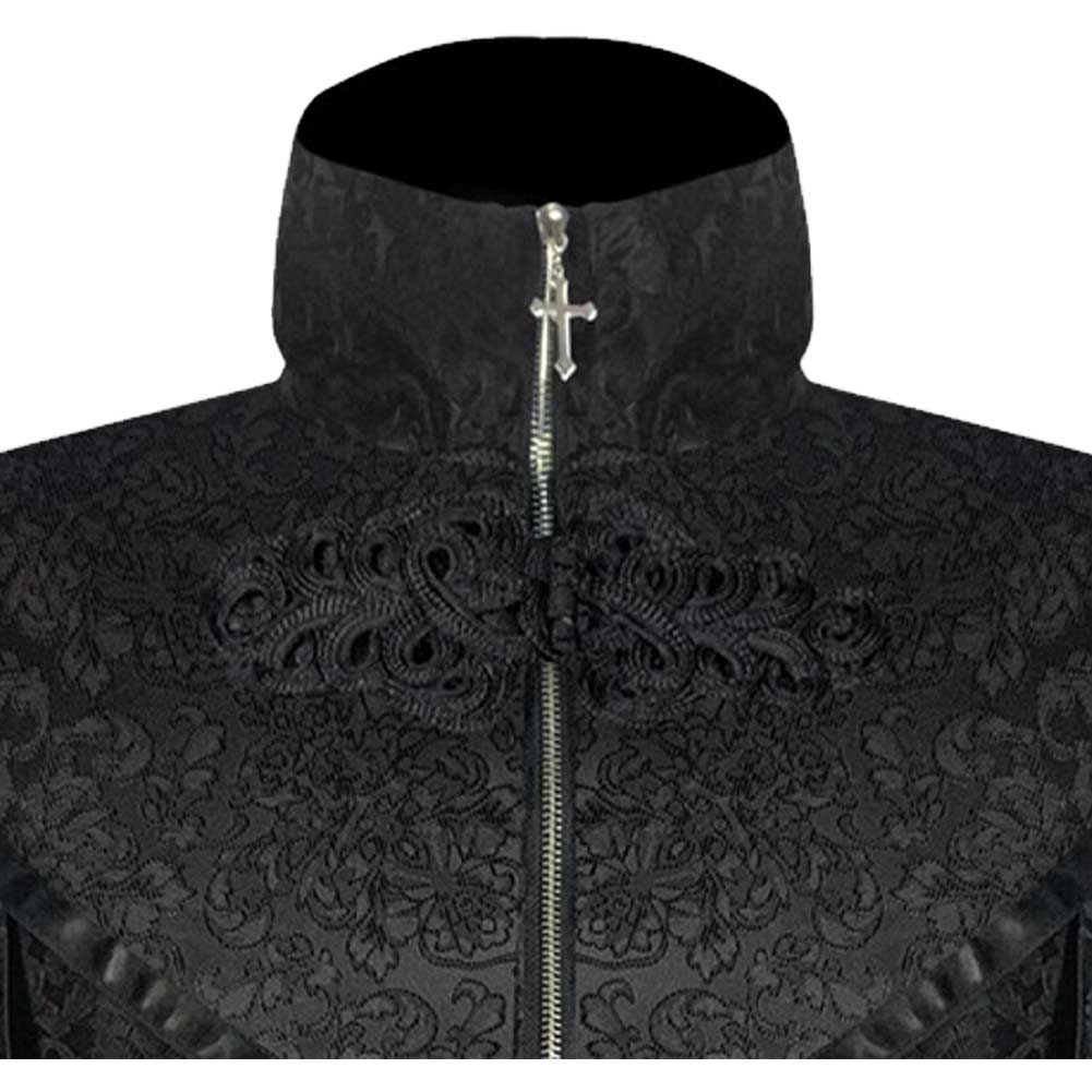 Herren Cosplay Kostüm Halloween Karneval Party Anzug punk Mittelalter Zauberer Mantel retro gothic