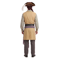 Herren gelb Kapitän Mittelalterliches Cosplay Kostüm Halloween Karneval Partys