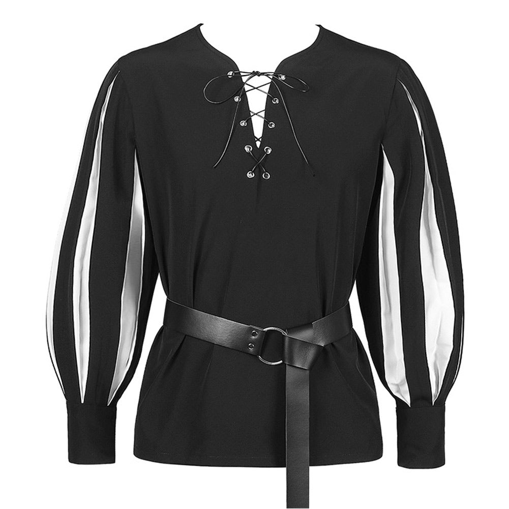 Herren Hemd Cosplay Kostüm Outfits Halloween Karneval Anzug Mittelalter Renaissance