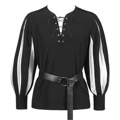 Herren Hemd Cosplay Kostüm Outfits Halloween Karneval Anzug Mittelalter Renaissance