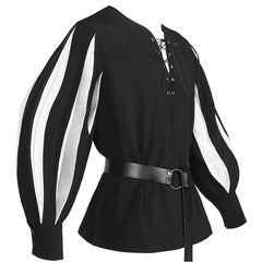 Herren Hemd Cosplay Kostüm Outfits Halloween Karneval Anzug Mittelalter Renaissance