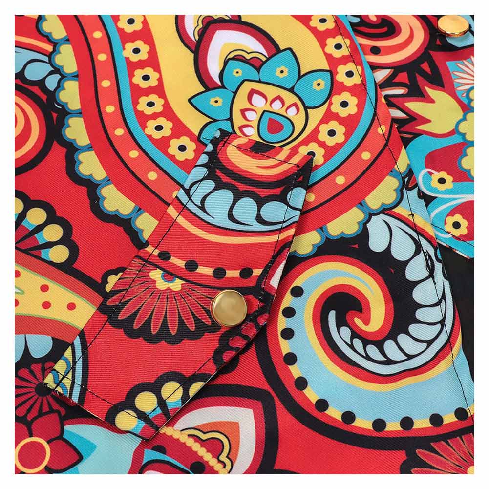 Herren Mittelalterlicher Punk Druck Schwanzrock Cosplay Bühnenauftritt Kostüm