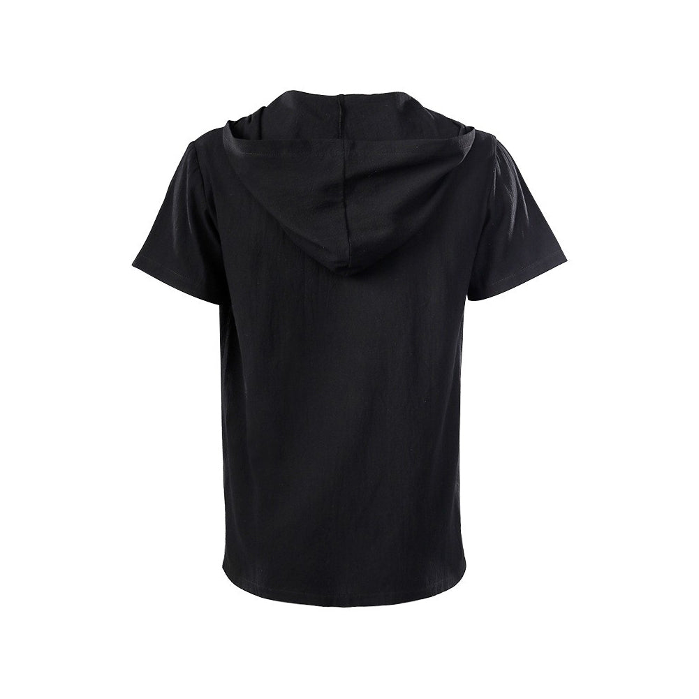 Herren mittelalterliches Sommer T-shirt kurze Ärmel Cosplay Kostüm Outfits Halloween Karneval Anzug