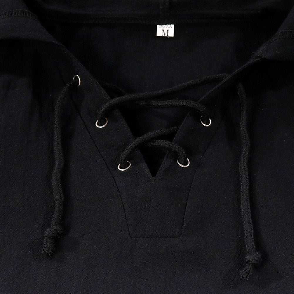 Herren mittelalterliches Sommer T-shirt kurze Ärmel Cosplay Kostüm Outfits Halloween Karneval Anzug