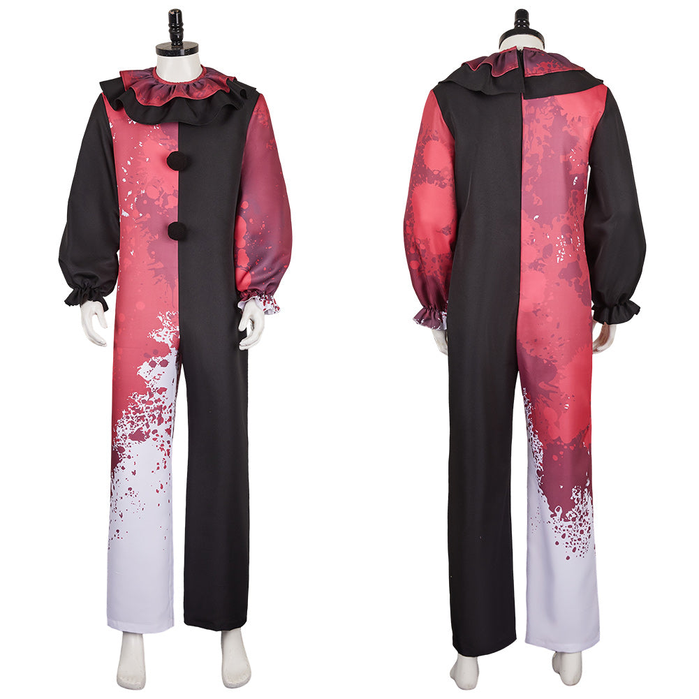 Herren Terrifier 3 cosplay Clown Cosplay Kostüm Jumpsuit Outfits Halloween Karneval Anzug
