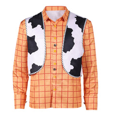 Herren Toy Story Cosplay-Kostüm für Halloween, Karneval oder Partys: Woody Weste Shirt