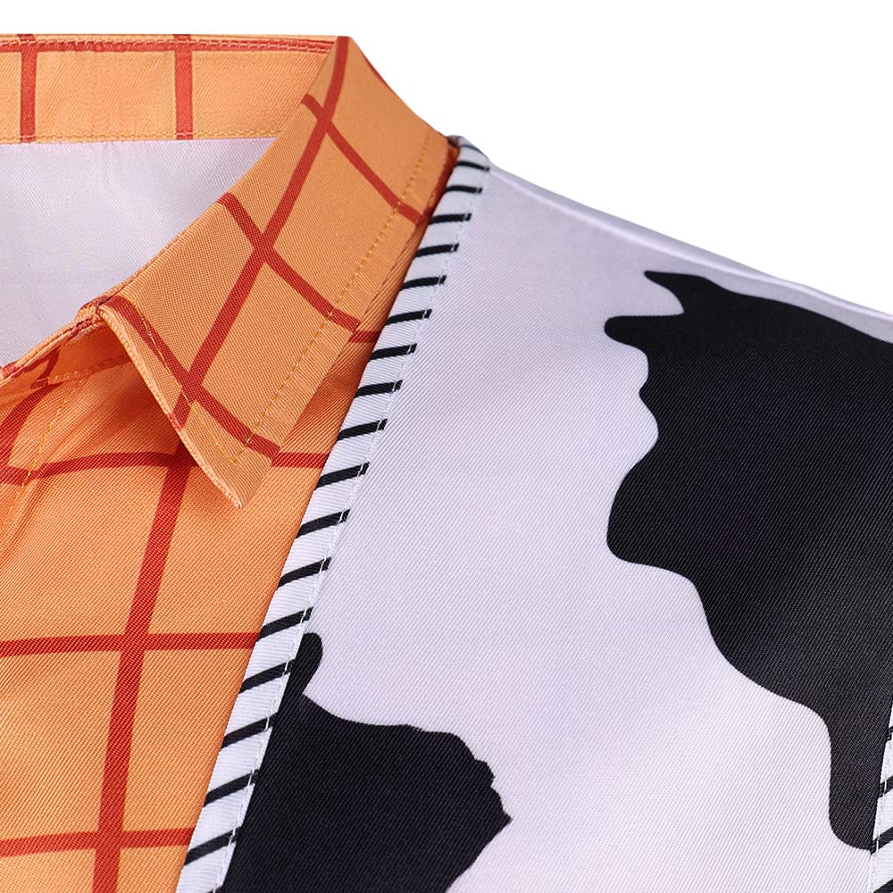 Herren Toy Story Cosplay-Kostüm für Halloween, Karneval oder Partys: Woody Weste Shirt