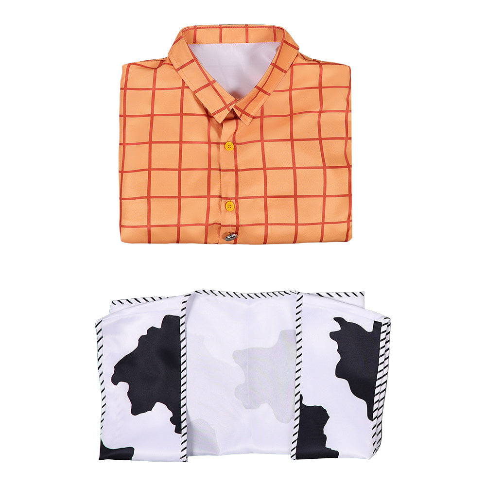 Herren Toy Story Cosplay-Kostüm für Halloween, Karneval oder Partys: Woody Weste Shirt