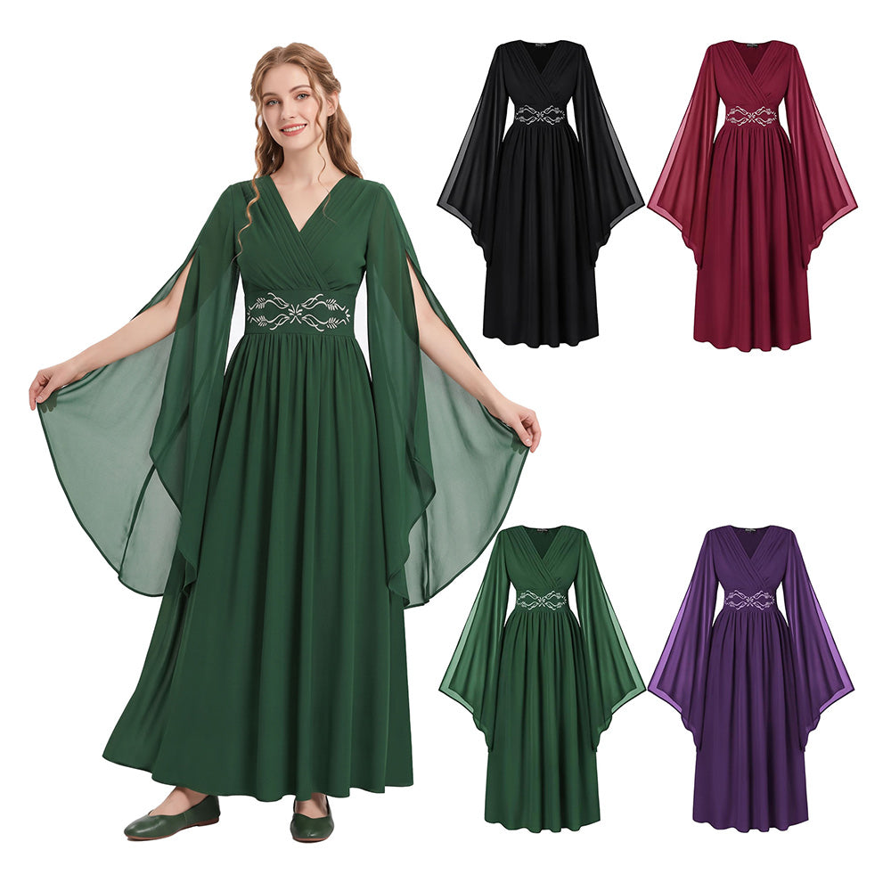 Hexe Renaissancerobe Mittelalterkleid Renaissance Gewand Latverian Halloween Karneval Kostüm