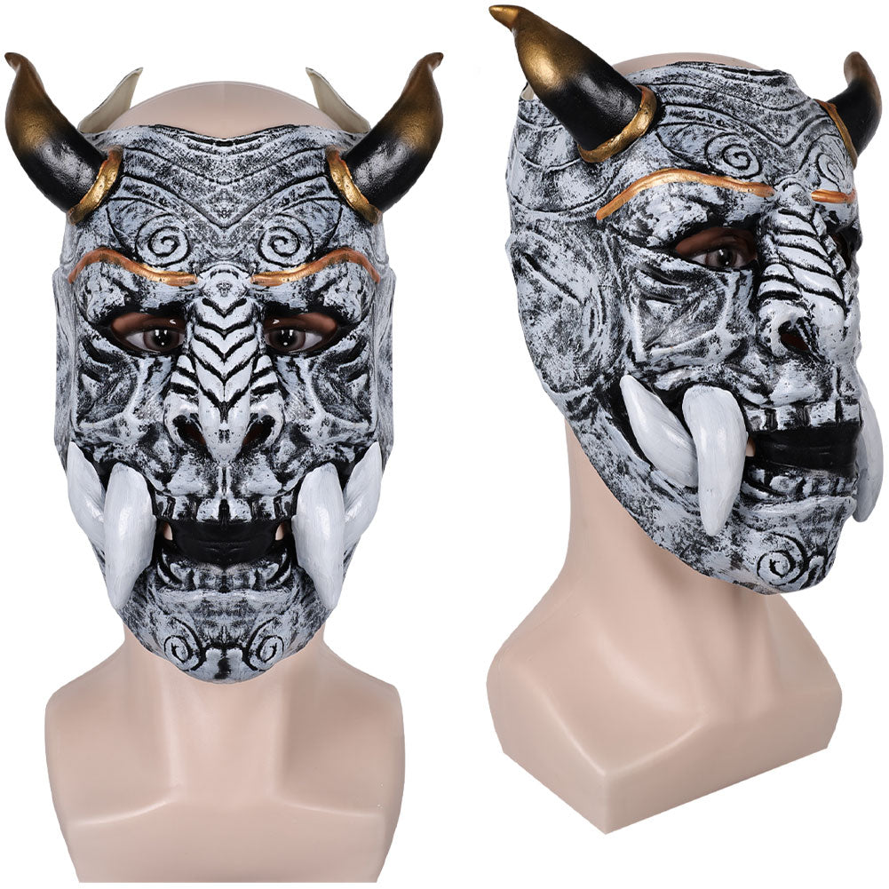 Japanisches Teufelsgesicht Kostüm Hannya Maske Latex Masken Helm Maskerade Halloween Party Kostüm Requisiten