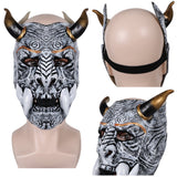 Japanisches Teufelsgesicht Kostüm Hannya Maske Latex Masken Helm Maskerade Halloween Party Kostüm Requisiten