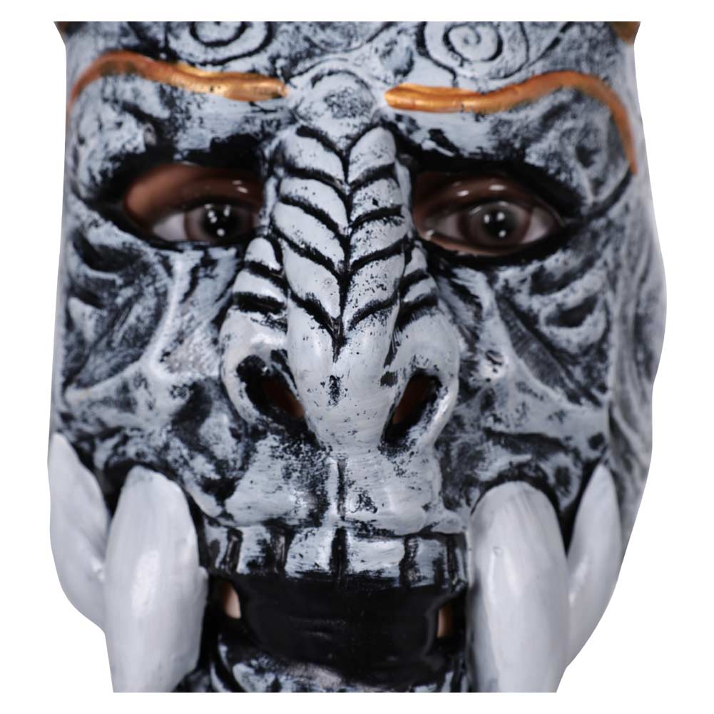 Japanisches Teufelsgesicht Kostüm Hannya Maske Latex Masken Helm Maskerade Halloween Party Kostüm Requisiten