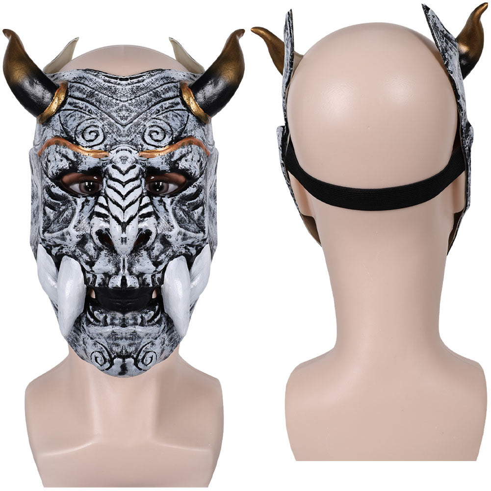 Japanisches Teufelsgesicht Kostüm Hannya Maske Latex Masken Helm Maskerade Halloween Party Kostüm Requisiten