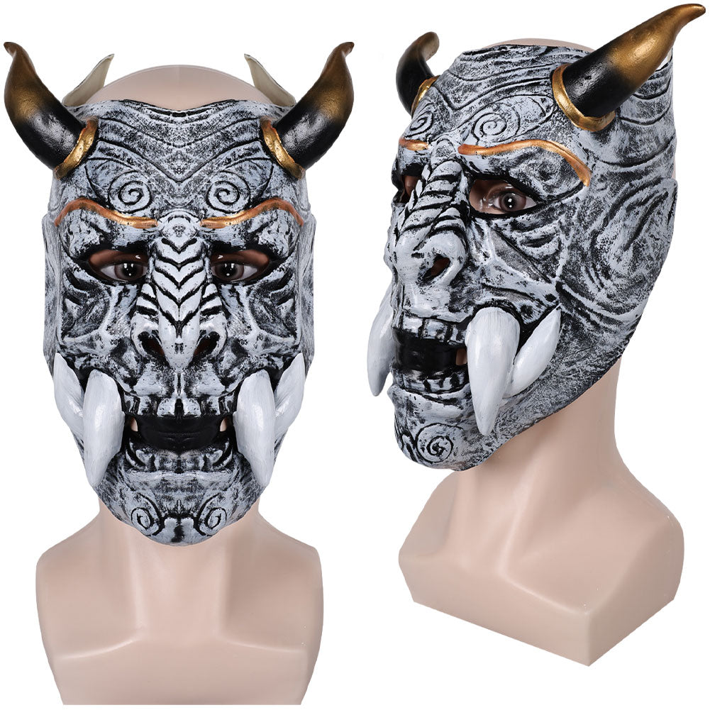 Japanisches Teufelsgesicht Kostüm Hannya Maske Latex Masken Helm Maskerade Halloween Party Kostüm Requisiten