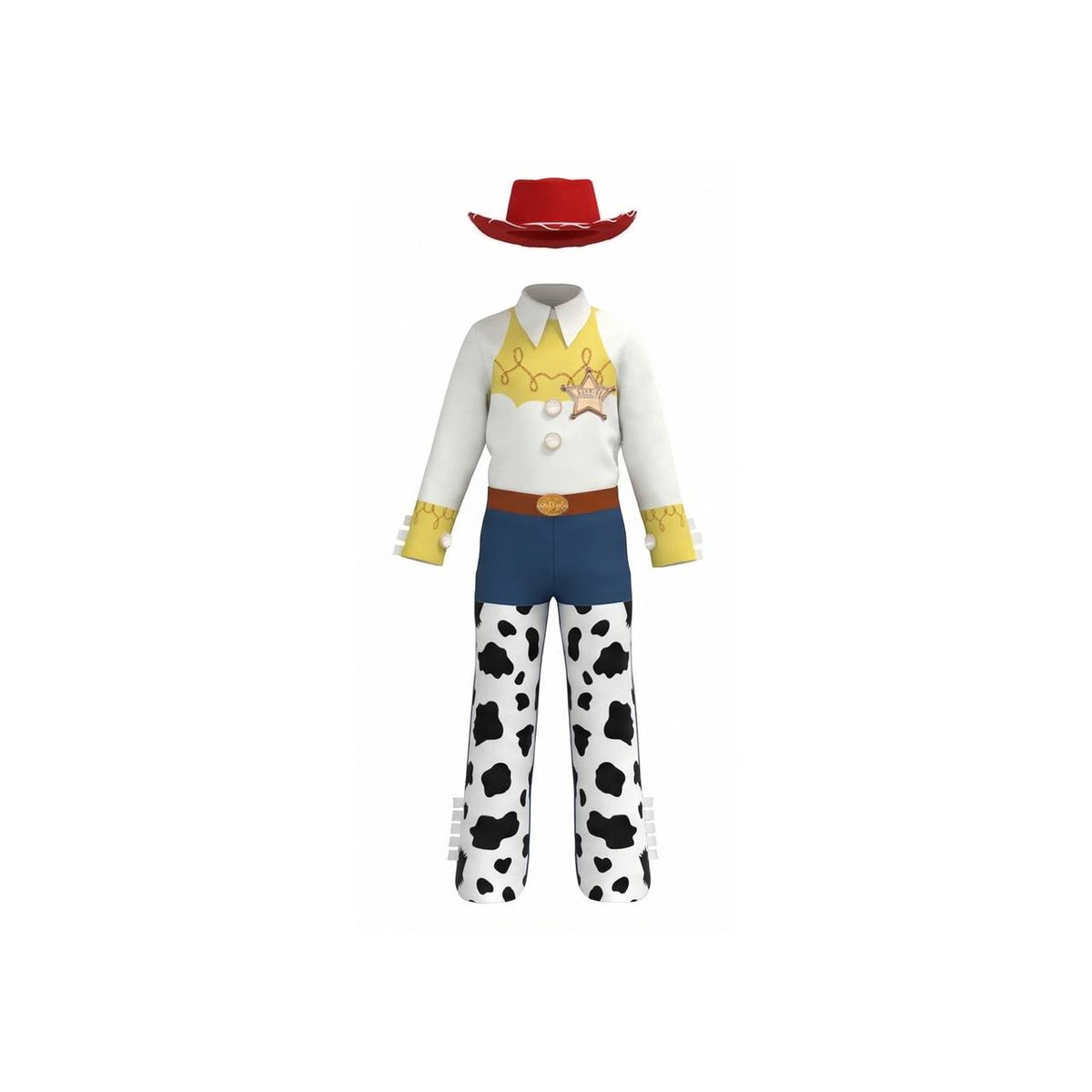 Toy S Kinder Mädchen Jessie Woody Cowboy Cowgirl Cosplay-Kostüm für Halloween, Karneval und Partys