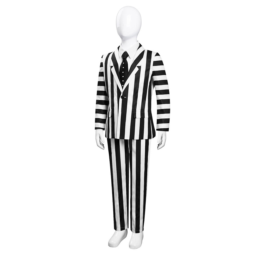Kinder Beetle Juice Cosplay Kostüm Outfits Halloween Karneval Anzug