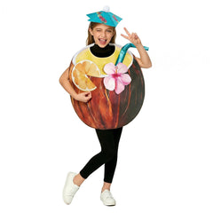 Kinder Cosplay-Kostüm Halloween Karneval Party-Outfit Kokosnussgetränk   