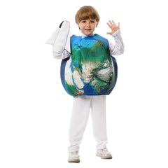Kinder Cosplay Kostüm Outfits Halloween Karneval Anzug Globus und Flugzeug Handschuhe