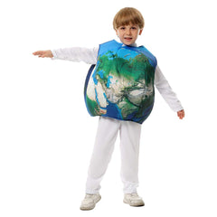 Kinder Cosplay Kostüm Outfits Halloween Karneval Anzug Globus und Flugzeug Handschuhe