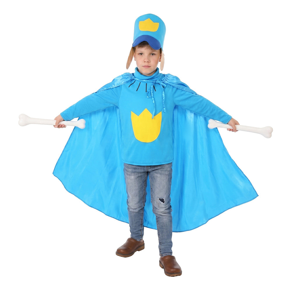 Kinder Dog Man Blau Cosplay-Kostüm für Halloween, Karneval oder Partys