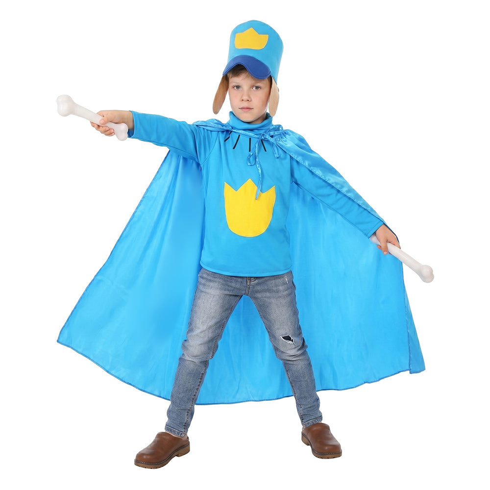 Kinder Dog Man Blau Cosplay-Kostüm für Halloween, Karneval oder Partys