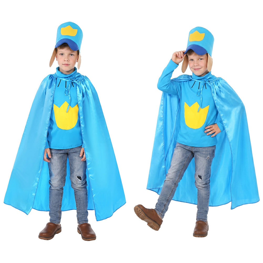 Kinder Dog Man Blau Cosplay-Kostüm für Halloween, Karneval oder Partys
