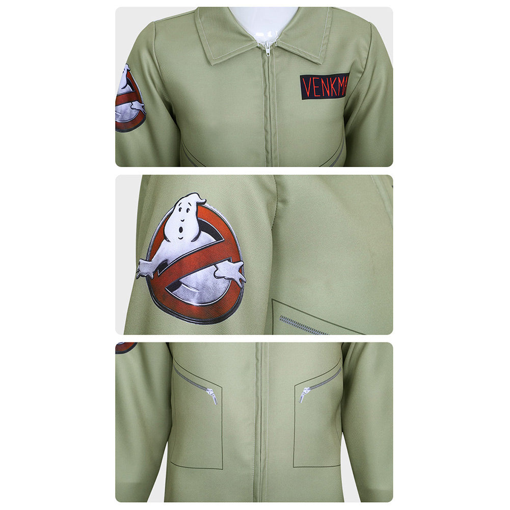 Kinder Ghostbusters grün Jumpsuit Cosplay Kostüm Halloween Karneval Party Anzug
