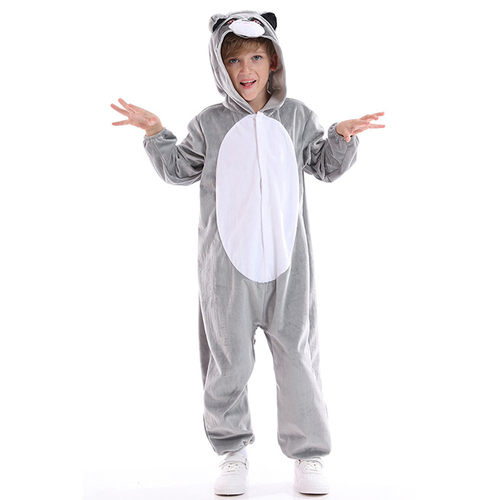 Kinder Jumpsuit Waschbär Cosplay Kostüm Outfits Halloween Karneval Anzug