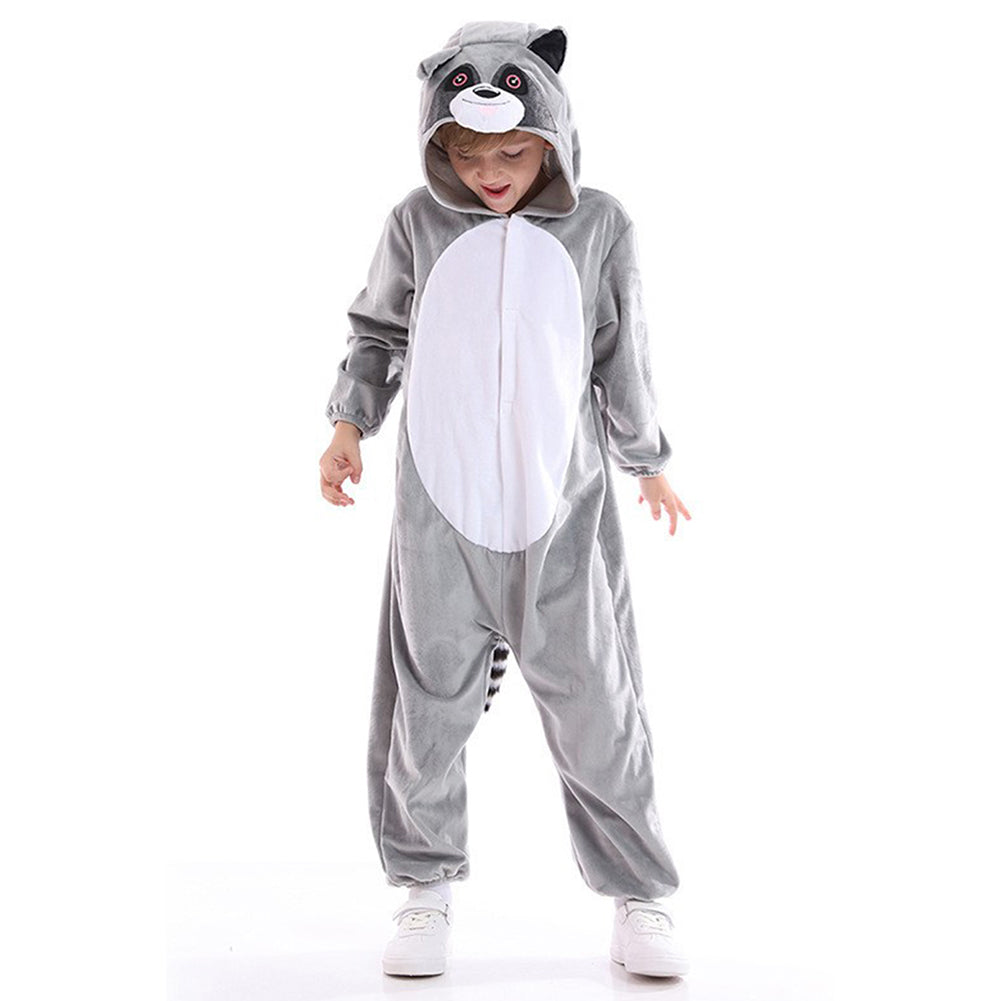 Kinder Jumpsuit Waschbär Cosplay Kostüm Outfits Halloween Karneval Anzug