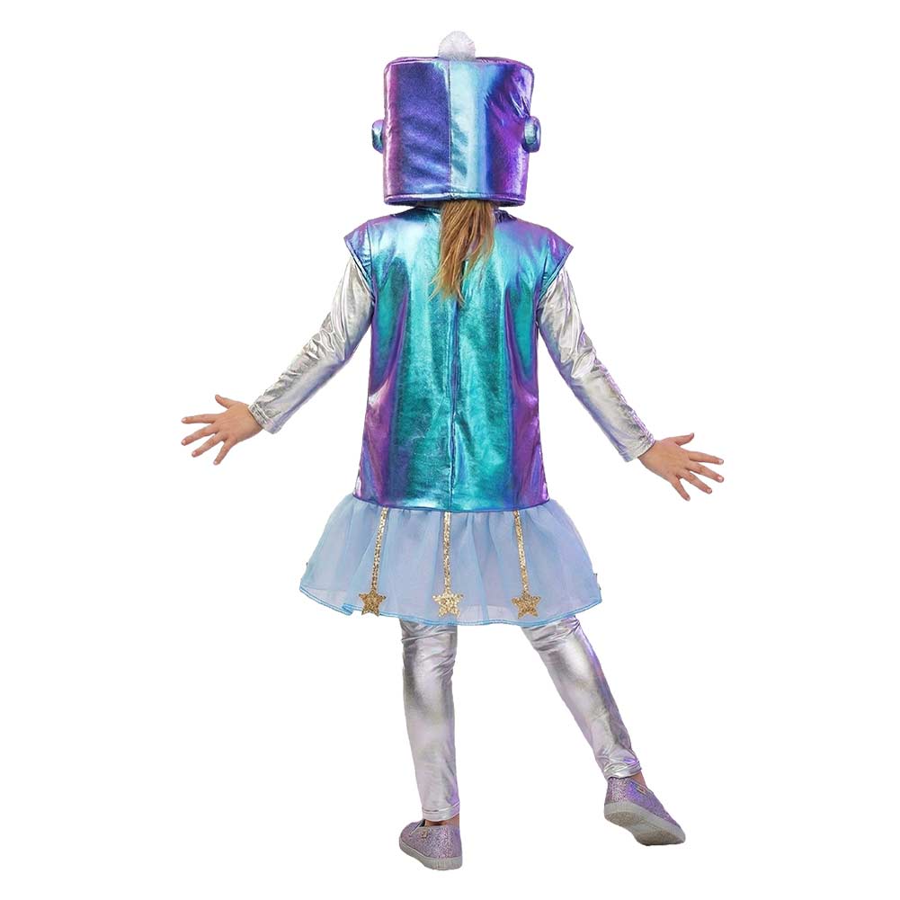 Kinder Mädchen Alien-Anzug Cosplay-Kostüm für Halloween Karneval oder Partys