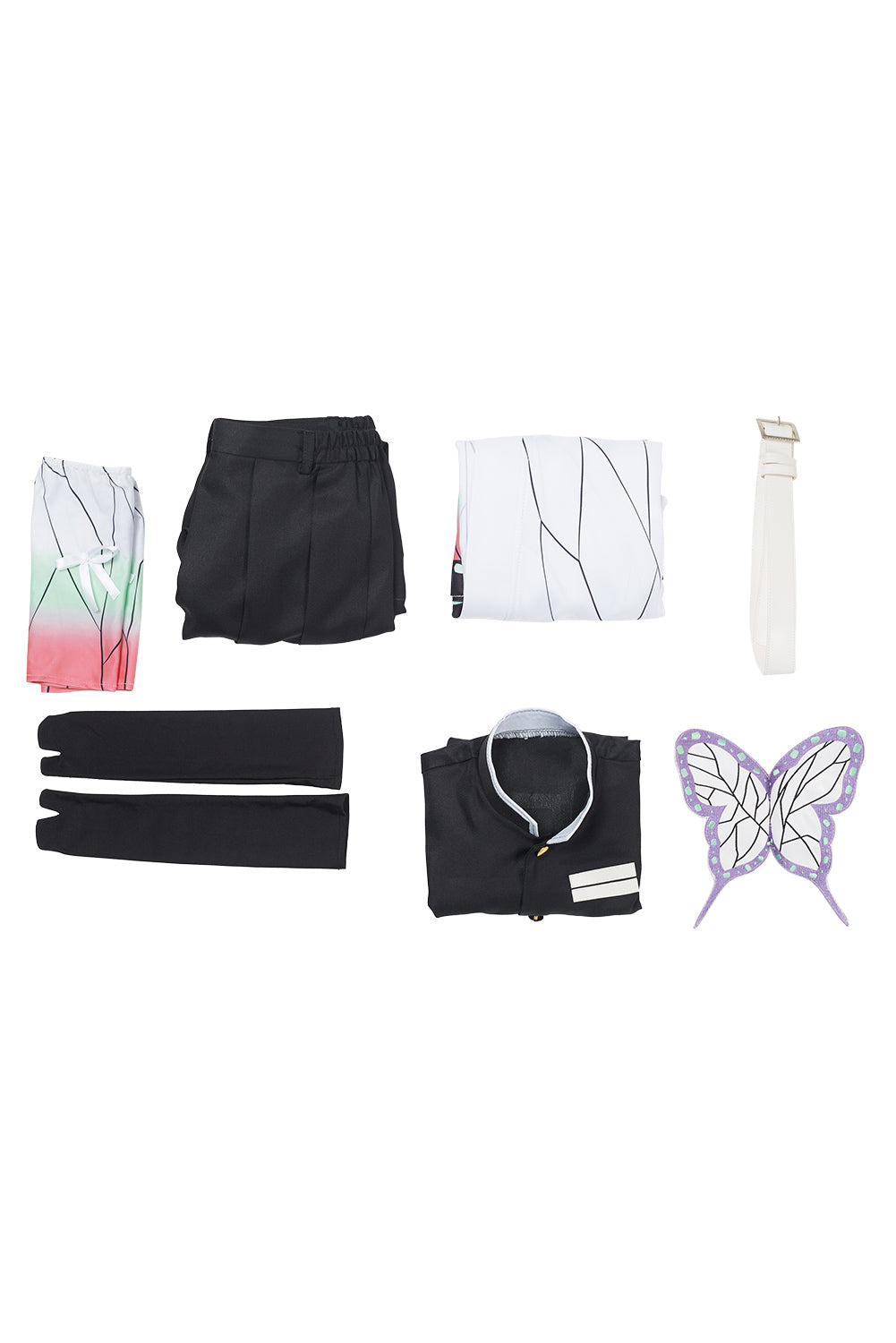 Kinder Mädchen Demon Slayer Kochou Shinobu Cosplay Kostüm Uniform Outfit Halloween Karneval Anzug