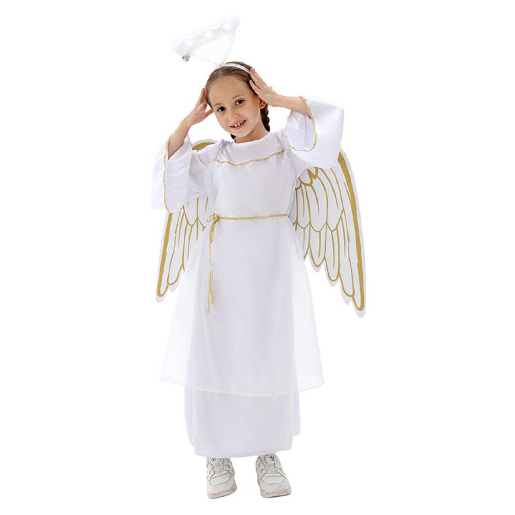 Kinder Mädchen Engel Cosplay Bühne Performance Cosplay Kostüm Halloween Karneval Party Anzug
