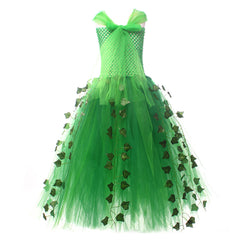 Kinder Mädchen Grün Kleid Poison Ivy Cosplay-Kostüm für Halloween, Karneval und Partys