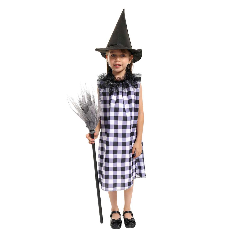 Kinder Mädchen Hexe Cosplay Kostüm Outfits Halloween Karneval Anzug
