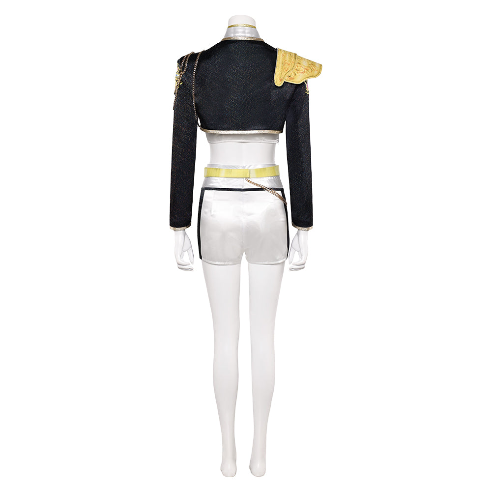 Kinder Mädchen Huntrix Kpop Demon Hunters Rumi CosplayKostüm Halloween Karneval Party Anzug