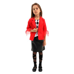 Kinder Mädchen Joker Harley Quinn Cosplay Kostüm Outfits Halloween Karneval Anzug