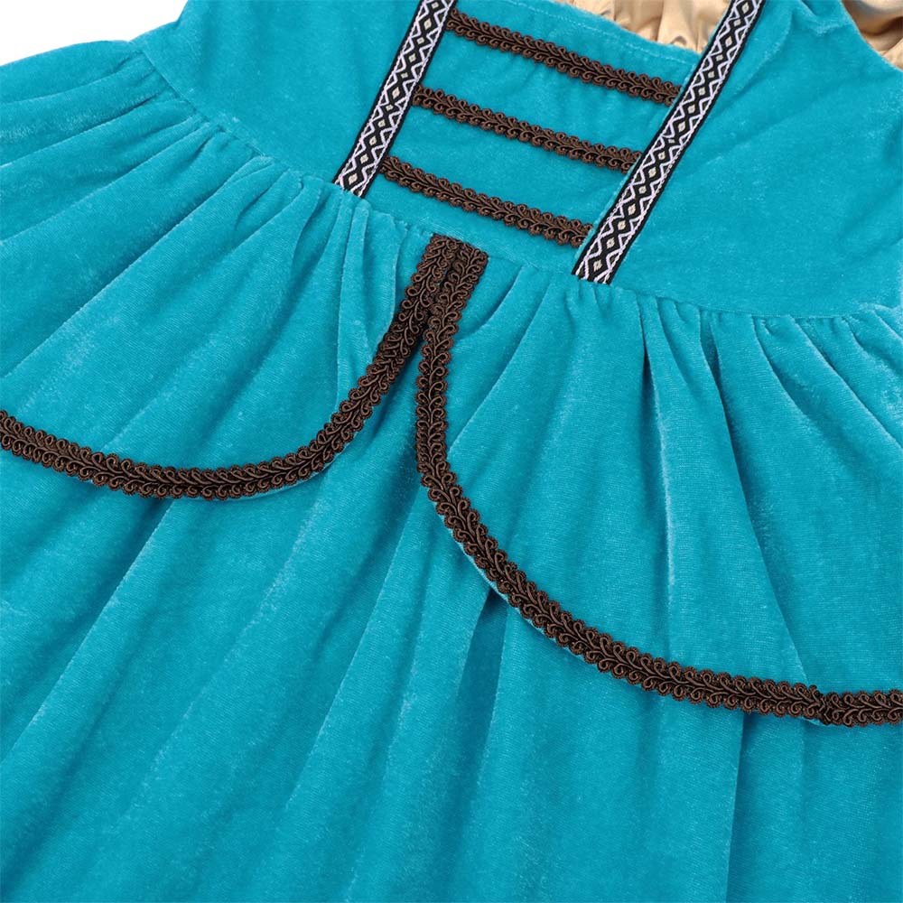 Kinder Mädchen Kleid Cosplay Kostüm Mittelalterliches schottisches Prinzessinnenkleid Halloween Karnevalsparty