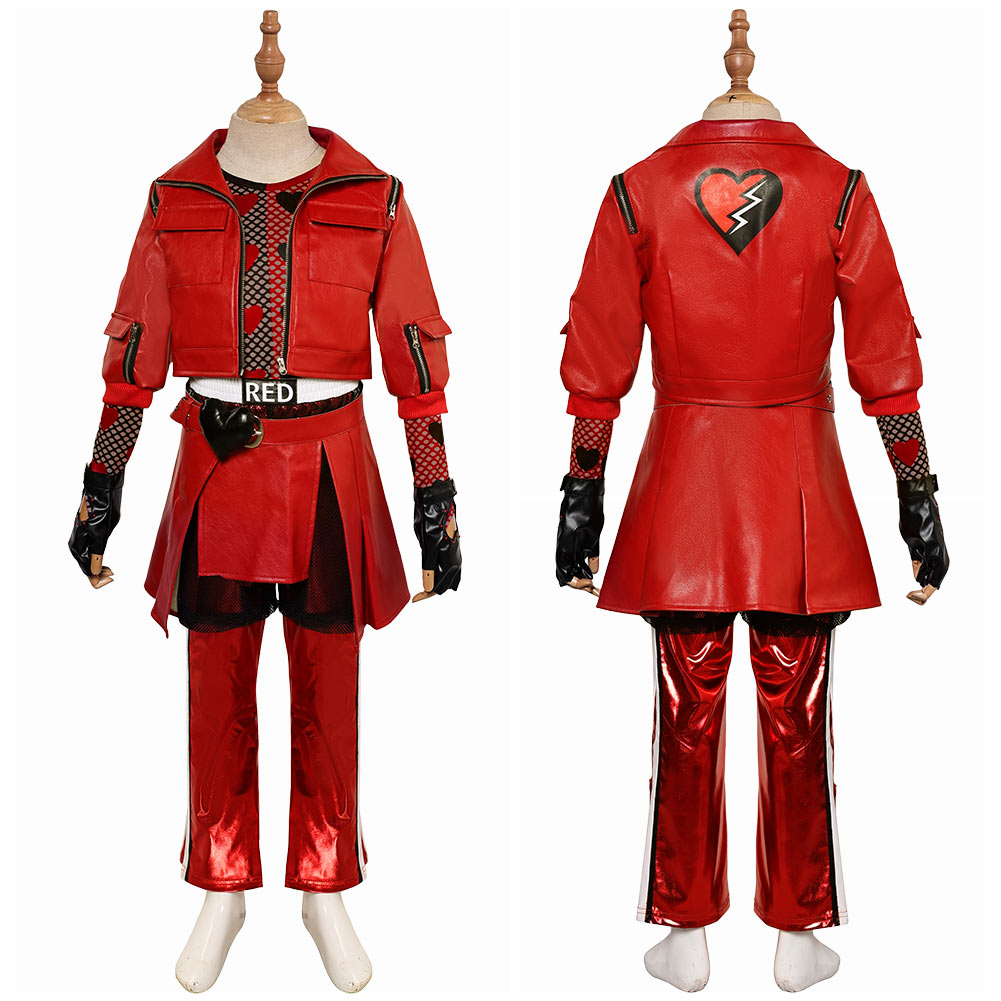 Kinder Mädchen Kleid Descendants: The Rise of Red- Red Cosplay Kostüm Outfits Halloween Karneval Anzug