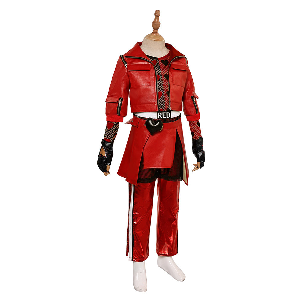 Kinder Mädchen Kleid Descendants: The Rise of Red- Red Cosplay Kostüm Outfits Halloween Karneval Anzug