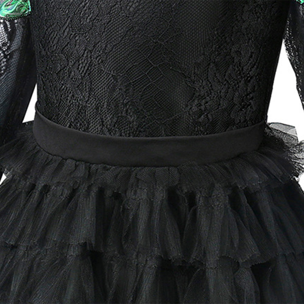 Kinder Mädchen Kleid Elphaba wiked Cosplay Kostüm Halloween Karneval Party Anzug