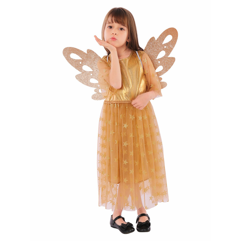 Kinder Mädchen Kleid Engel Cosplay Kostüm Outfits Halloween Karneval Anzug