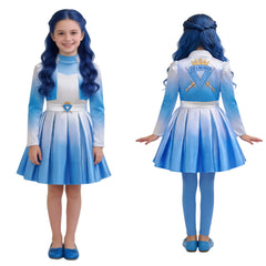 Kinder Mädchen Kleid Evie Descendants Cosplay-Kostüm für Halloween, Karneval und Partys