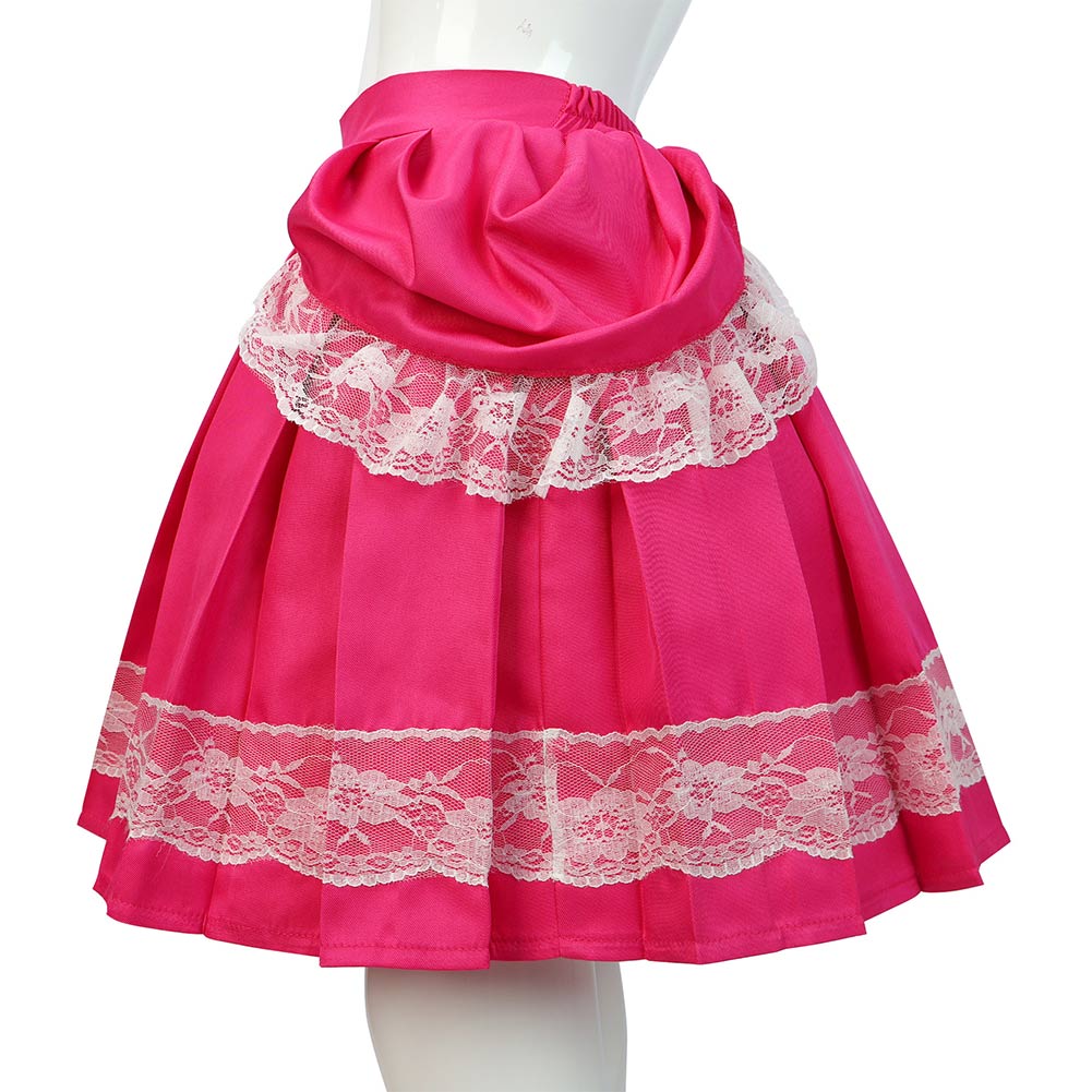 Kinder Mädchen Kleid Super Mario Prinzessin Peach Cosplay-Kostüm Halloween Karneval und Partys