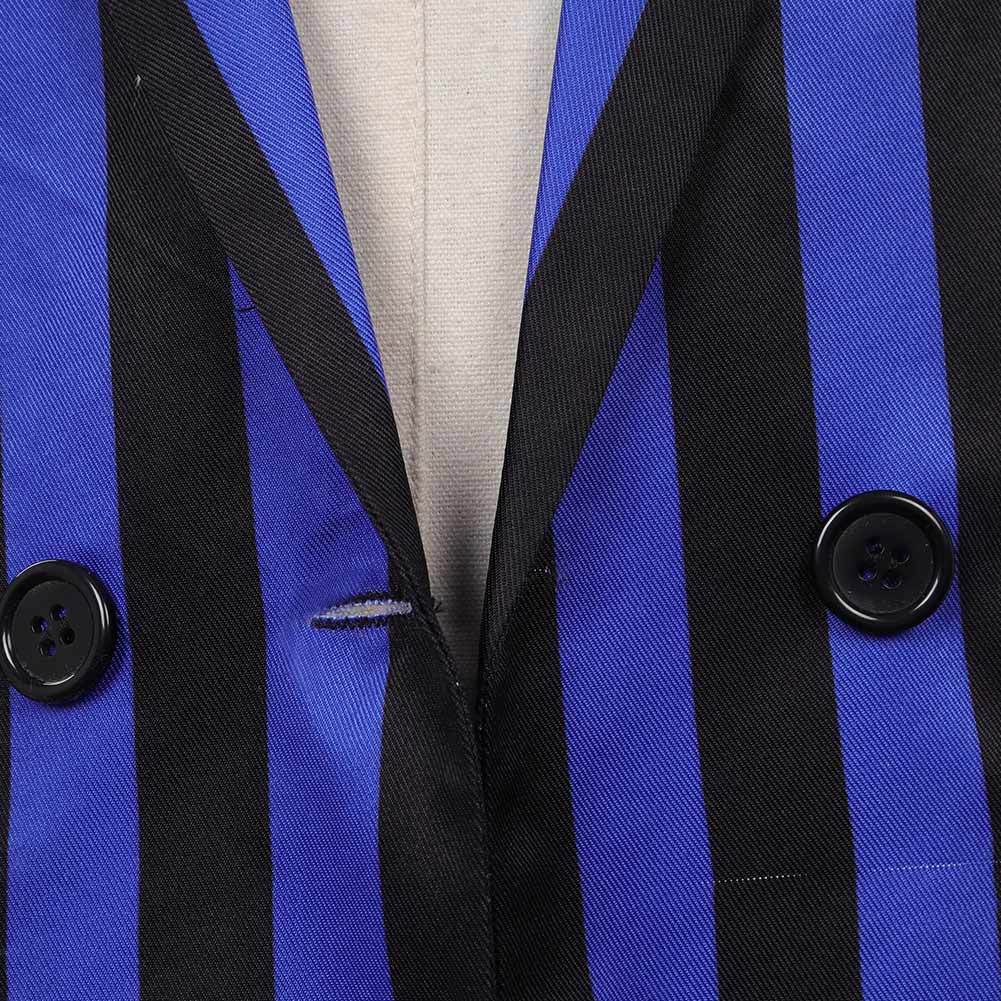 Kinder Mädchen Kostüm Mittwoch Addams in blauer Schuluniform Halloween Cosplay Outfit mit Rock