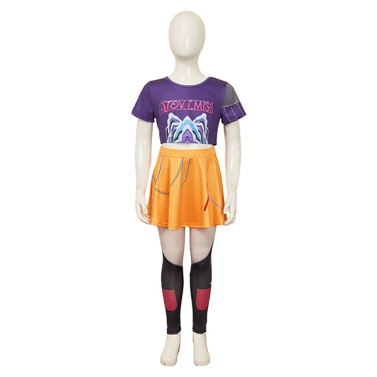 Kinder Mädchen Kpop Demon Hunters Mila Kleid Cosplay Kostüm Halloween Karneval Party Anzug